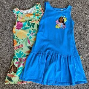 H&M Disney Encanto Girls Dress Bundle Size 6X/7 Blue Floral
